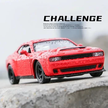 1:36 Dodge Challenger SRT Demonas Automobilių Sporto Lydinio Diecast Automobilio Modelį Žaislas Su atsitraukti Vaikams Dovanos Žaislų Kolekcija A141