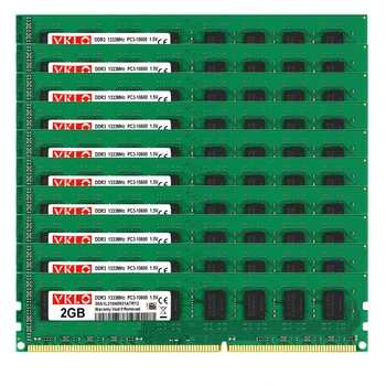 10 X 2GB DDR3 1333MHZ 1 600MHZ RAM DIMM PC3-10600 PC3-12800 Atminties RAM Platus valdybos Non-ECC Unbuffered 