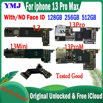 100% Originalus iPhone 13/13 mini/Pro 13/13 Pro Max Plokštė Su Face ID 128GB 256G Visiškai Atrakinta Logika valdybos Paramos LTE