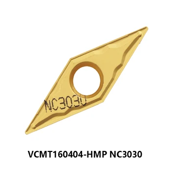 100% Orignial VCMT16 VCMT160404-HMP NC3030 VCMT 160404 VCMT1604 Karbido Įdėklai Pjovimo Staklės Tekinimo Įrankiai, Pjovimo
