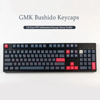 135 Klavišus GMK Bushido Keycaps Vyšnių Profilis PBT Sublimacijos Mechaninė Klaviatūra Keycap Už MX Jungiklis