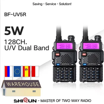 1PC 2VNT Baofeng Walkie Talkie UV-5R 5W Mėgėjų Kumpis Radijo Nešiojamų Pofung UV 5R VHF/UHF Dual Band CB 2 Būdu Radijo UV5r UV 82 9R