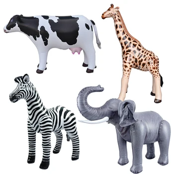 1Pc Pripučiami Žirafa Milžiniškas Balionas Velykų Triušis Džiunglės Safari Gimtadienio Zebra Zoologijos sodo Gyvūnai Pasakos Vaikams Baseinas Šalis Žaidimas Žaislai