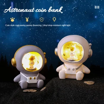 1pc Mielas Kūrybos Vaikams Astronautas Piggy Bank Animacinių filmų Anime Astronautas Vinilo Moneta Banknotų Piggy Bank Dovana Pinigų Saugių Namų Dekoro