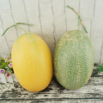 1pcs Aukštos imitacija netikras, dirbtinis Hami melionų Vaisiai ir dirbtinės plastikinės netikrą imituojamas cantaloupe vaisių modelis