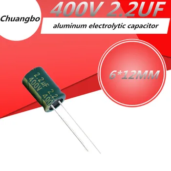 20PCS Higt kokybės 400V2.2UF 6*12mm 2.2 UF 400V 6*12 aliuminio elektrolitinių kondensatorių
