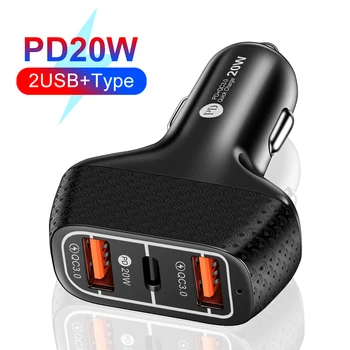 20W USB Automobilinis Įkroviklis C Tipo Greito Įkrovimo Telefono Adapteris, Skirtas 