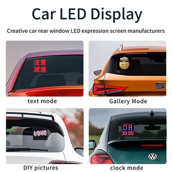 32x32LED Ekranas Ant Automobilio Galinio stiklo Mobiliojo Telefono APP Kontrolės Full LED Raiškos Ekrano Skydelis Labai Juokinga, Parodyti, Automobilių