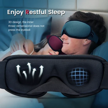 3D Miego Kaukė Blokuoti Šviesos Minkštas Kamšalu Miego Kaukė Akims Slaapmasker Akių Šešėliai užrištomis akimis Miega Pagalbos Veido Kaukė Eyepatch