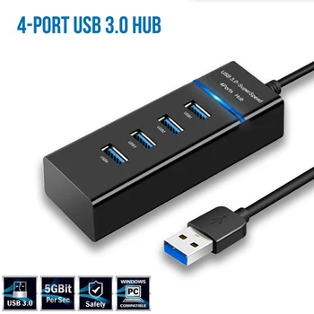 4 in 1 USB3.0 Hub High Speed Multi USB Skirstytuvo Expander 