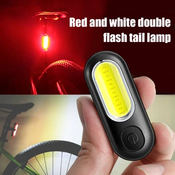 5 Režimai Dviratį Uodegos Šviesos COB LED Dviračio Žibintas USB Įkrovimo MTB Galinis Žibintas užpakalinis žibintas, Dviračio Dviračių Saugos Šalmas Įspėjamoji Lemputė