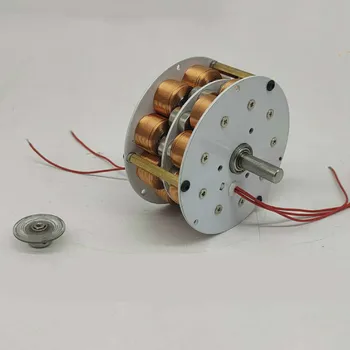 50W-60W Miniatiūriniai Dvigubo sluoksnio Disko Generatorius su Geležies Branduolys Multi-polių Trijų fazių AC Nuolatinis Magnetas Brushless