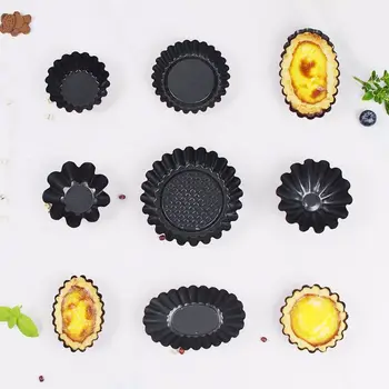 6pcs Anglies Plieno Non-stick Mini Gėlių Kiaušinių Pyragas Pelėsių Visos Daugkartinio naudojimo Keksiukų Kepimo Formos Keksiukų Taurės Virtuvės Bakeware