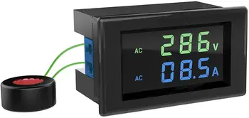 AC Srovės Matuoklis 80-300V 100A Skaitmeninis Multimetras Voltmeter Ammeter LCD Ekranas srovės stiprumas amperais ir Įtampos Detektorius Volt Amp Testeris Stebėti