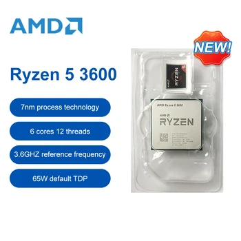 AMD Naujos Ryzen 5 3600 R5 3600 CPU 3.6 GHz, 6-Core 12-Sriegis CPU Procesorius 7NM 65W L3=32M Lizdas AM4 DDR4 Darbalaukio Priedai