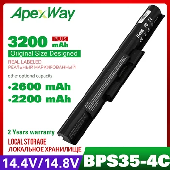 ApexWay 14.8 V Nešiojamas Baterija Sony BPS35 VGP-BPS35 VGP-BPS35A Už VAIO Tinka 14E VAIO Tinka 15E Serija