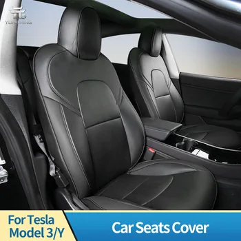 Automobilių Sėdynės Padengti Tesla Modelis 3 Modelis Y Nappa Oda Full Surround 
