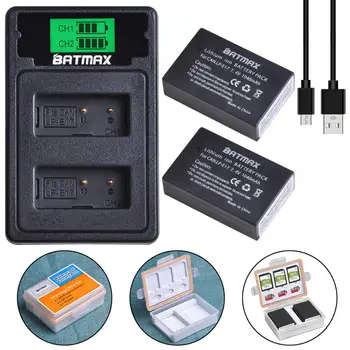 Batmax 2vnt LP-E17 LPE17 Baterija su nemokama baterija lauke+LCD Dual USB Kroviklis skirtas Canon EOS T6i 750D T6s 760D 800D M3 M5 200D 250D