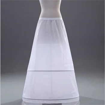 Brand New-line Apatiniai sijonai White 2-Lankus Underskirt Krinolīns Vestuvių Suknelė Nuotakos Suknelė Sandėlyje Vestuvių Priedai