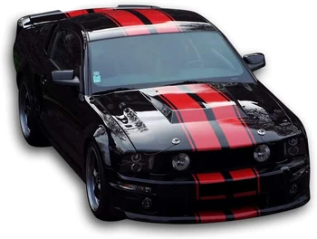 Burbulai Dizaino Lipdukas Lipdukas Grafika Priekyje Atgal Juostele, Komplektas Suderinama su Ford Mustang GT 2005 m. 2010 m. 2011 m. 2012 m. 2014 m.