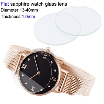 Butas 1,0 mm Apvalus Safyras Žiūrėti Stiklo Kristalų 13-40mm Smart Žiūrėti Pakeitimo Stiklo Objektyvas Veidrodis Watchmaker Laikrodžių Taisymo Įrankis