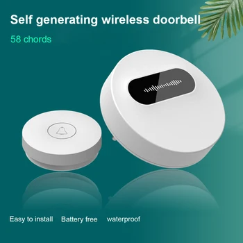 Durų Varpelių Rinkinys, Elektroninės durų skambutį 58 Melodijos Mini Doorbell Per 590ft nuo 1 Mygtukas su 1 Imtuvą Namuose Klasėje Biuras