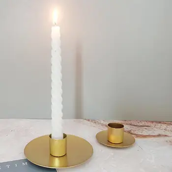 Estetinės Žvakidė su Plokščiu dugnu Žvakių Laikikliai Vestuvių Apdailos Juostą Šalis Kambarį Dekoro ir Namų Dekoro Žvakidė noel