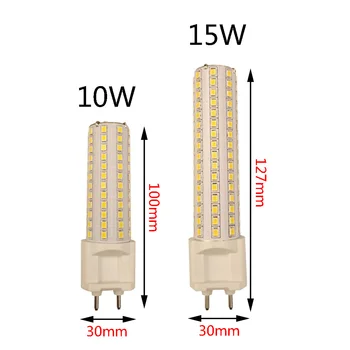 G12 LED kukurūzų lemputė 10W 1000LM 15W 1500LM SMD2835 Led Lemputes, lempos Itin šviesus AC85-265V lempos, didelio ryškumo apšvietimas