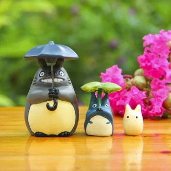 Ghibli Anime Totoro Palaima Skėtis Pav Parą, Automobilių Puošyba, Hayao Miyazaki Modelis Pasakų Sodas Miniatiūriniai Amatų Žaislas Namų Dekoro