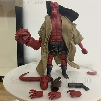Hellboy Pav Mezco Nekilnojamojo Drabužiai Gali būti Nusirengti Hellboy PVC Veiksmų Skaičius, Kolekcionavimas Modelis Žaislai, Lėlės Kalėdų Dovana 18CM
