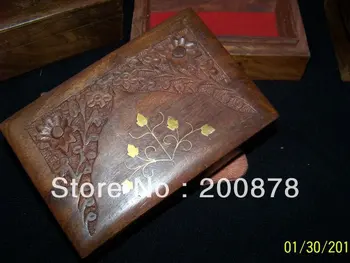 Indijos rankų darbo medinių senovinių papuošalų dėžutė,155*100*60cm,Bodhi medžio aikštėje atveju
