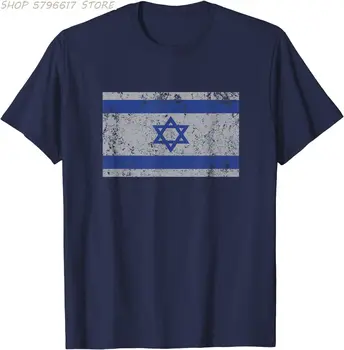 Izraelio Vėliava Izraelio Žydų Žvaigždė Davidas Jeruzalės Marškinėliai