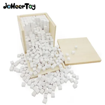 JaheerToy Montessori Švietimo Žaislas Balto Kubo Mediniai Žaislai Blokelių Geometriniai Montavimas Blokuoti Vaikams Vaikams