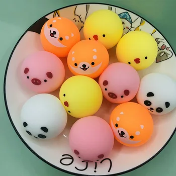 Karšto pardavimo mielas animacinių filmų miltų panda šunų streso kamuolys žaislas išspausti gyvūnų anti-stresas išskleidimo nepilnamečių vaikų žaislai