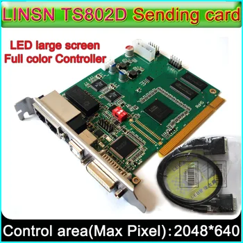 LED Ekranas valdymo sistema,LINSN TS802D Siųsti kortelę , Full P3 P4 P5 P6 P7.62 P10 LED Modulis Kontrolės kortelė