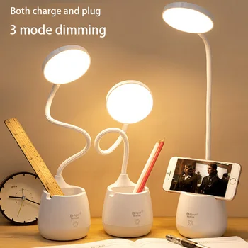 LED lempos, 3 režimas touch tamsos lempa USB įkrovimo pen cilindrų lempos Nemokamas pristatymas miegamasis stalo lempa lempa