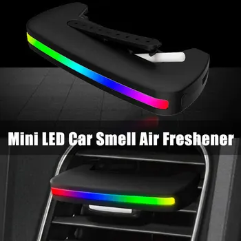Mini LED Automobilių Kvapo Oro Gaiviklis, Kondicionavimo Lydinio Auto Ventiliacijos Anga Kvepalai Įrašą Šviežių Aromaterapija su Automobilių Apdailos Šviesos