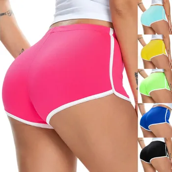 Moterų Sexy Candy spalva Karšto kelnės ruožas šortai moteriška sporto šortai YF049-#050