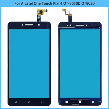 Naujas 8050D TouchScreen Už Alcatel One Touch Pixi 4 OT-8050D OT8050 8050 Jutiklinio Ekrano Skydelis skaitmeninis keitiklis Jutiklis LCD Priekinis Stiklas
