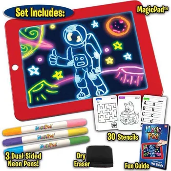 Naujas Vaikus Rašyti Graffiti Magic/pad 3d Piešimo Lenta Piešimo Rinkinys Magic LCD Švyti Piešimo Vaikams Gimtadienio, Kalėdų Dovana