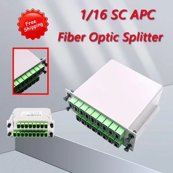 Nemokamas Pristatymas 1x16 Splitter LGX Lauke Kasetės Kortelės Įdėjimas SC/APC PLC Splitter 1 Modulis:16 16 Uostų Pluošto Optiniai PLC Splitter
