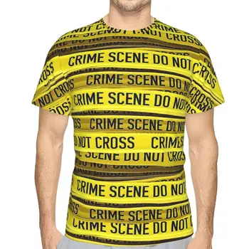 Nusikaltimo vietoje O Kaklo Poliesteris Marškinėlius 3D trimatis Originalus Ploni Marškinėliai Vyrams Drabužius Karšto Pardavimo