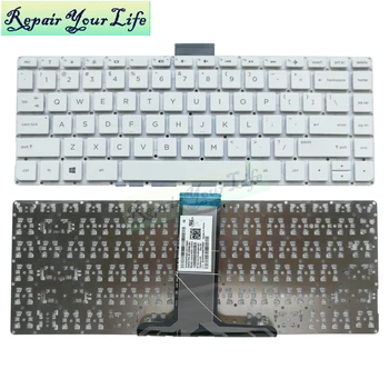 Pakeisti Klaviatūras HP Pavilion 14-ax 14-ax000 14-ax100 TPN-Q183 ax001nc ax002nc US klaviatūra, Balta 901658-001 NSK-CX3SQ