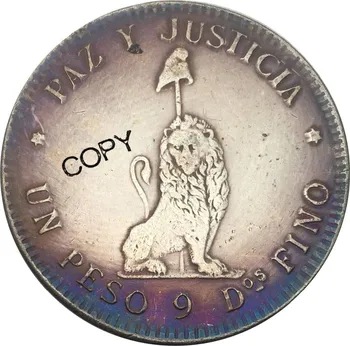 Paragvajus 1 Pesas 1889 Žalvario, Padengta Sidabro Kopijuoti Progines monetas, MONETŲ