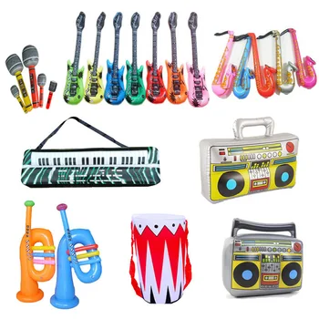 Prekių Muzikos Instrumentas, Žaislai, PVC Vaikų Scenoje, Pripučiami Rekvizitas, Gitara, Mikrofonas, Radijo Saksofonas