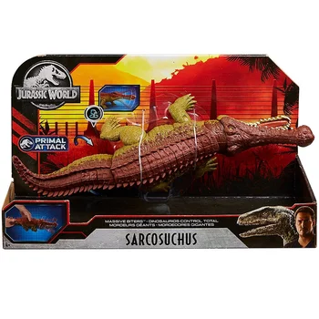 Sandėlyje Juros periodo Pasaulio Žaislų Sarcosuchus Krokodilo PIRMYKŠTIS ATAKA Dinozaurų Modelis Žaislai GJP34 Berniukas Dovanų Popierių Naują Atvykimo