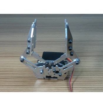 Sidabro Aliuminio Lydinio Gripper Roboto Ranka Ranką Metalo Robotas Letena su MG996r Servo už Arduino 