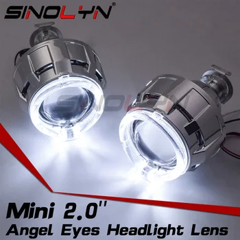 Sinolyn 2.0 Colių Angel Eyes Xenon Bi Projektorius Lęšiai, Skirti H4, H7 priekiniai Žibintai DRL H1 Automobilių Žibintai Žibintas priekinis žibintas Objektyvas Mokymai