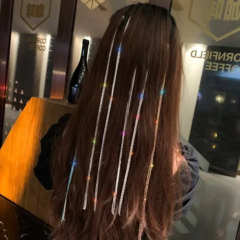 Spalvinga Flash Deimantų Grandinėje Žiburių Plaukų Kasytės Įrankis Spalva Flash Deimantų Grandinėje Žiburių Plaukų Priemonė Korėjos Įžymybė Galvos Apdangalai