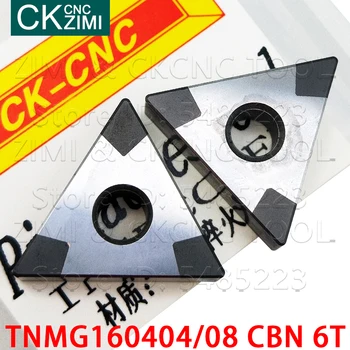 TNMG160404 CBN TNMG160408 CBN 6T Boro Nitrido tekinimo įdėklai Karbido Pjovimo įrankiai CNC metalo tekinimo įrankiai TNMG 1604 plieno